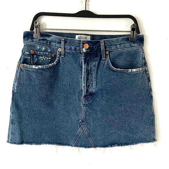 NWOT AGOLDE Quinn High Rise Mini Skirt in Warrant - Picture 5 of 14